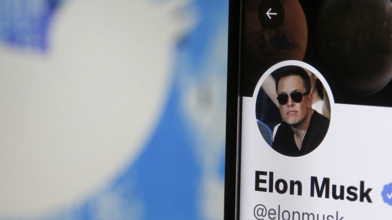 Twitter account of Elon Musk 
