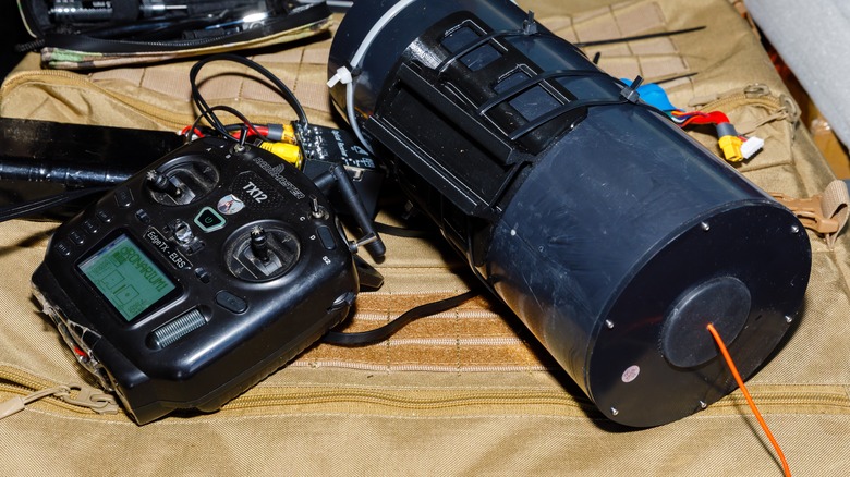 a drone's fpv fiber optic container