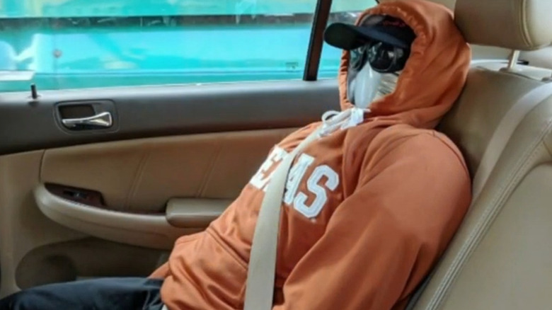 dummy in car used for hov lane