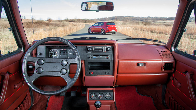 Interior of a VW Rabbit GTI