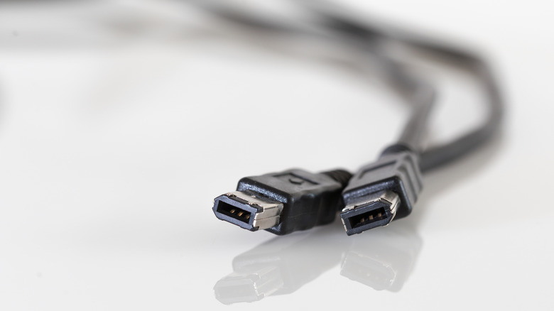 FireWire cable with  connectors visible