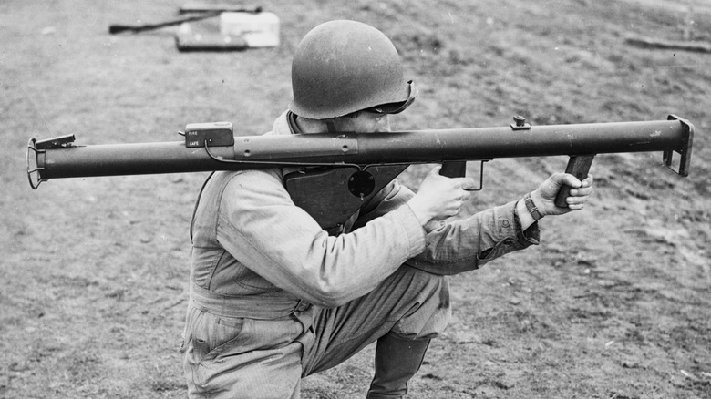 U.S. soldier with an M1A1 bazooka