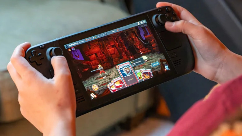 Playing games on the Steam Deck OLED gaming handheld