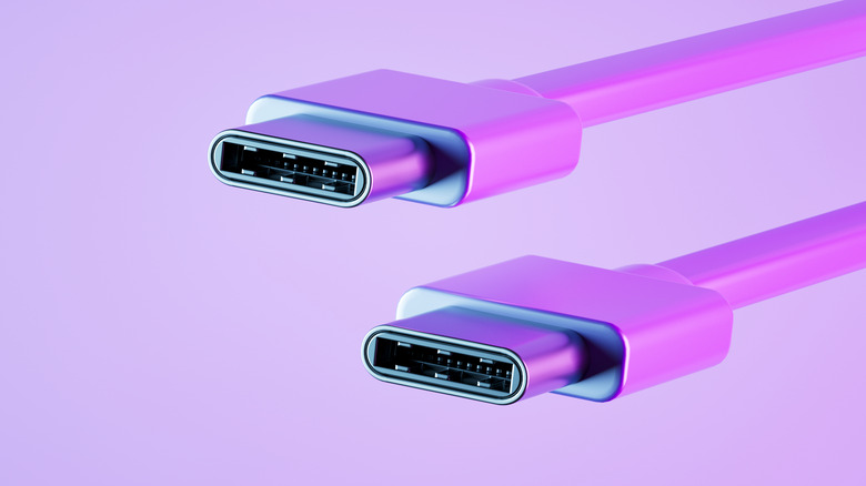 A digital rendering of usb-c connectors