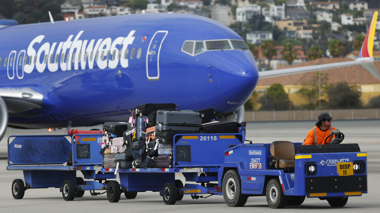 Operations on the tarmac of an airport.