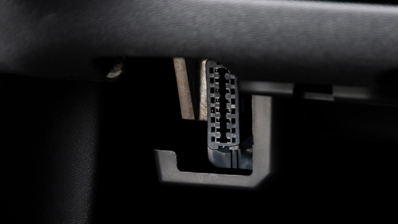 OBD-II port in a vehicle