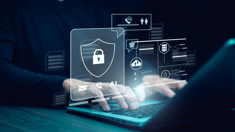 An image depicting someone illegally accessing online information