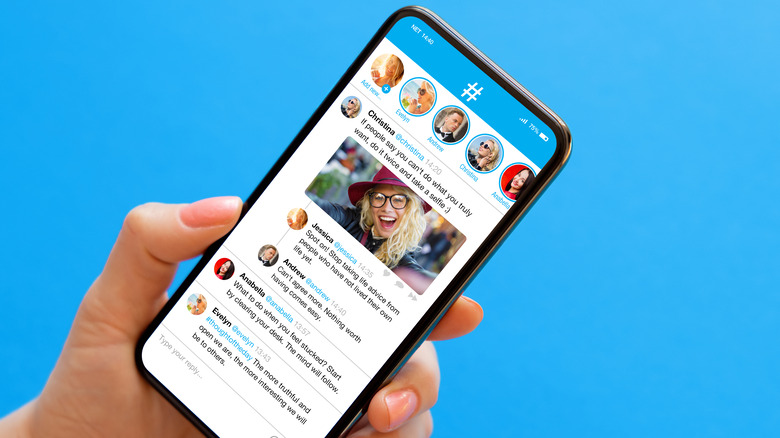 twitter feed on smartphone