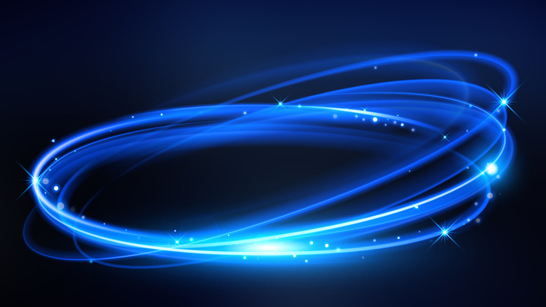blue light swirls artwork