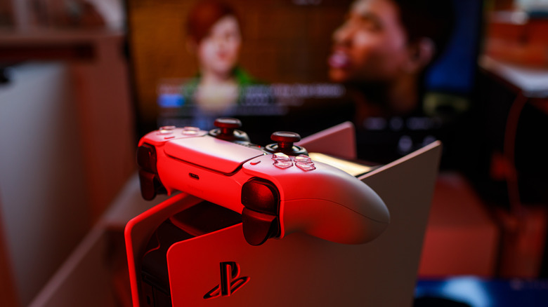 PS5 in red light
