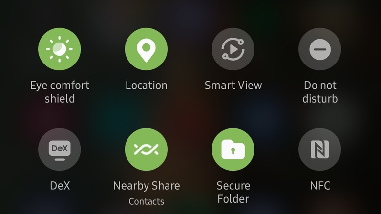 Samsung eye comfort screenshot