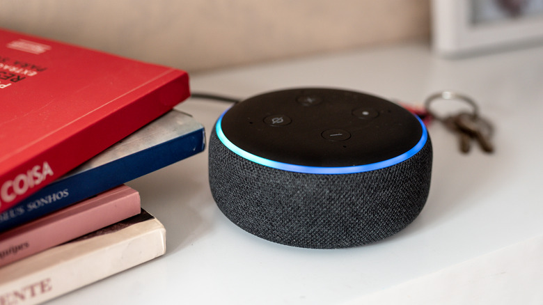 echo dot speaker on stand