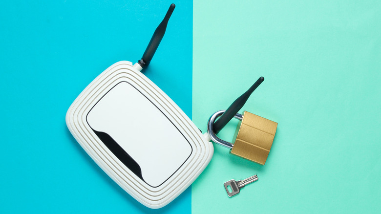 wifi router and lock
