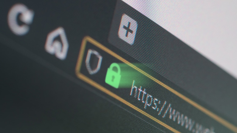 URL browser bar lock symbol