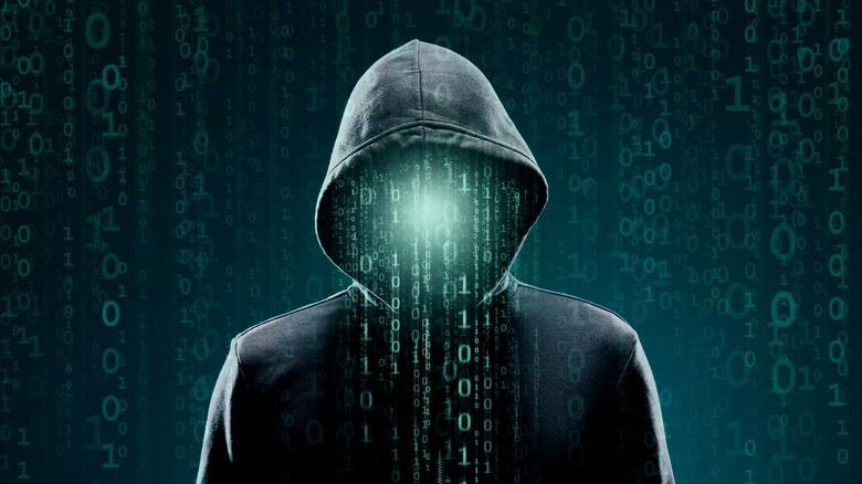 cybercriminal in hoodie illustration
