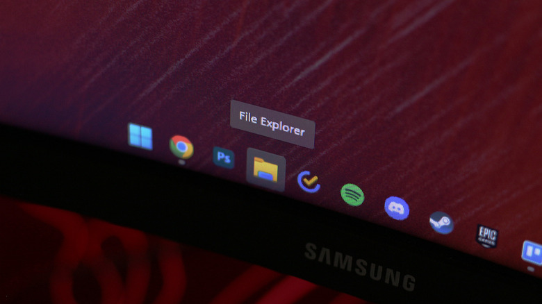 File Explorer icon on a computer
