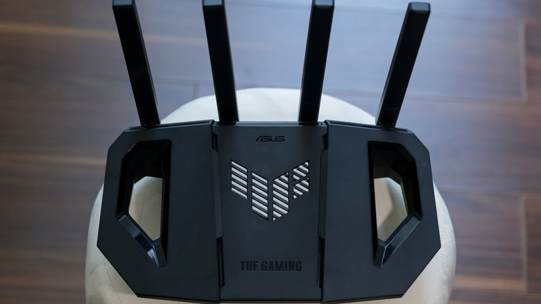 An ASUS gaming router.
