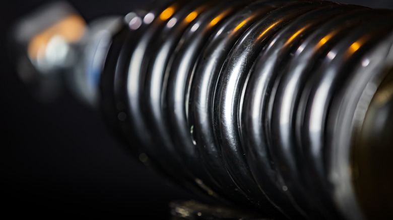 Close up of coilover spring sets