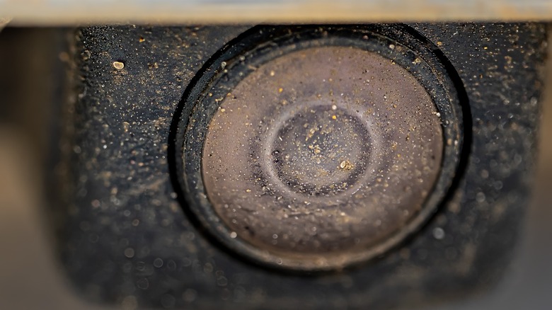 Dirty backup camera lens