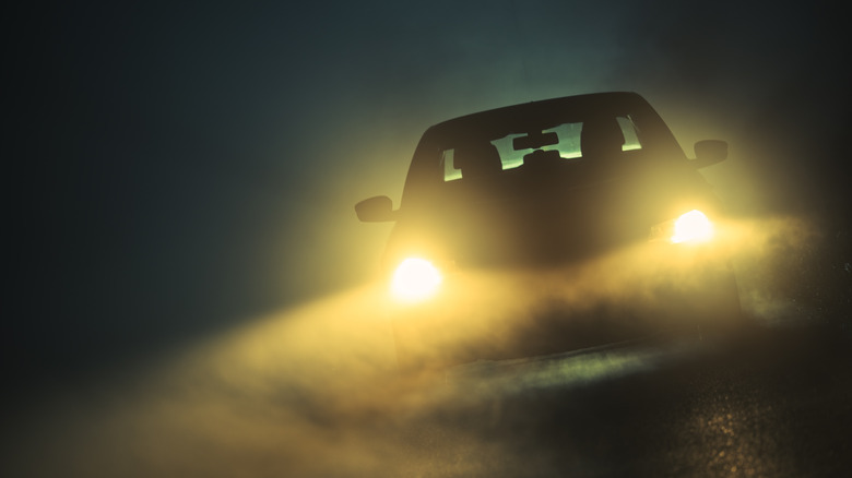 headlights in fog