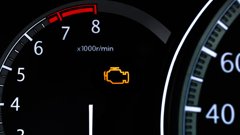 Check engine light on