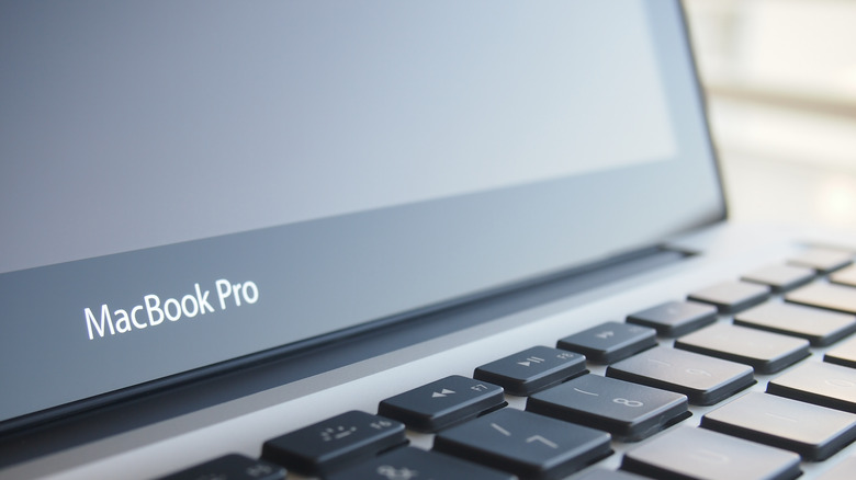 MacBook Pro keyboard and screen