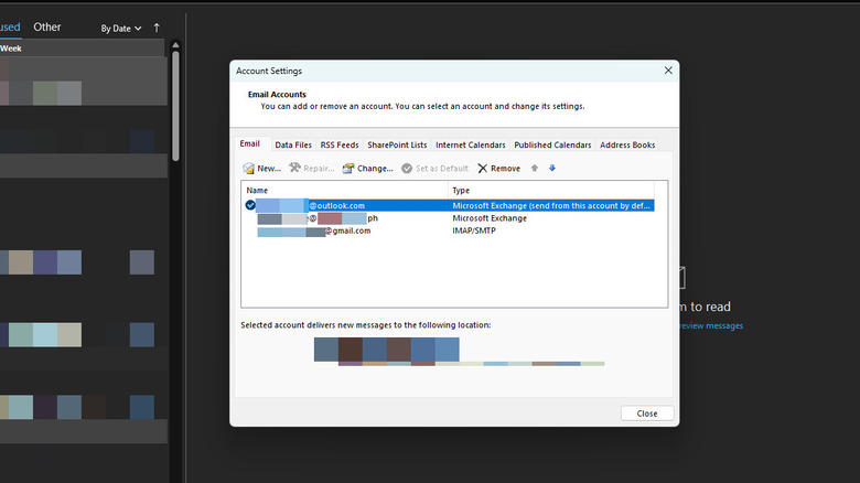 outlook account emails