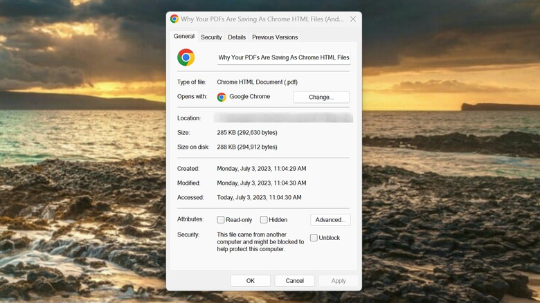 Chrome HTML document PDF samle