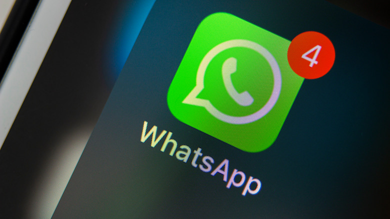 WhatsApp icon on a smartphone display.