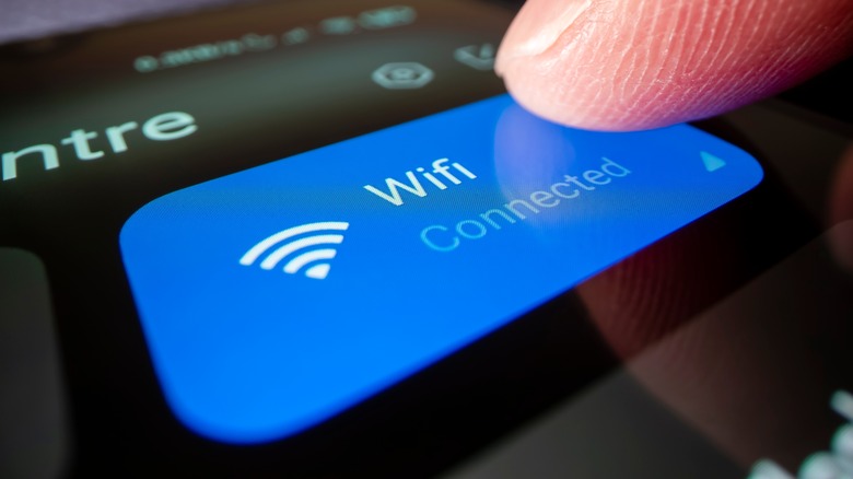 A Wi-Fi shortcut on a smartphone