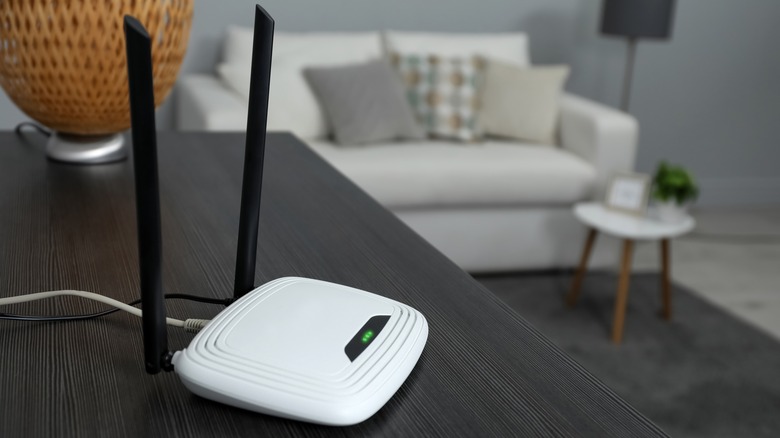 Wi-Fi router on a table