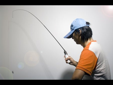 Wii fishing pole