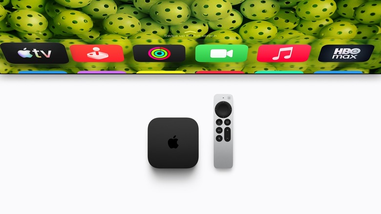 A picture of the new Apple TV 4K and Siri Remote
