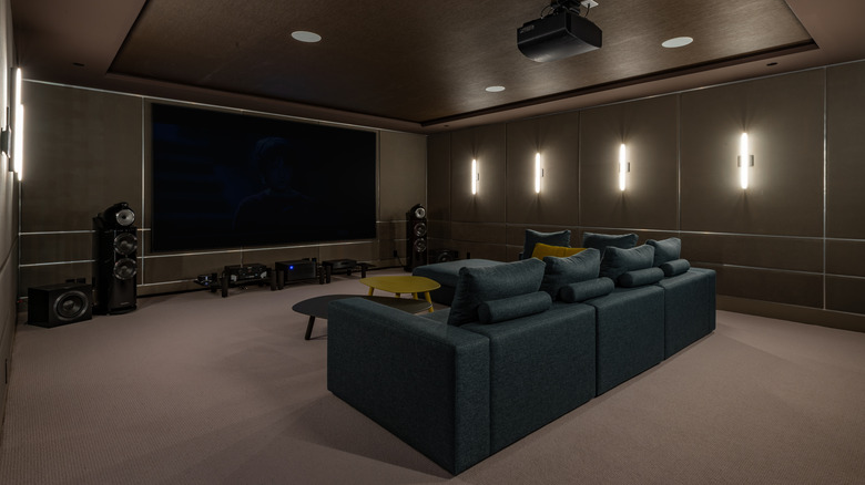 home theater with surround sound