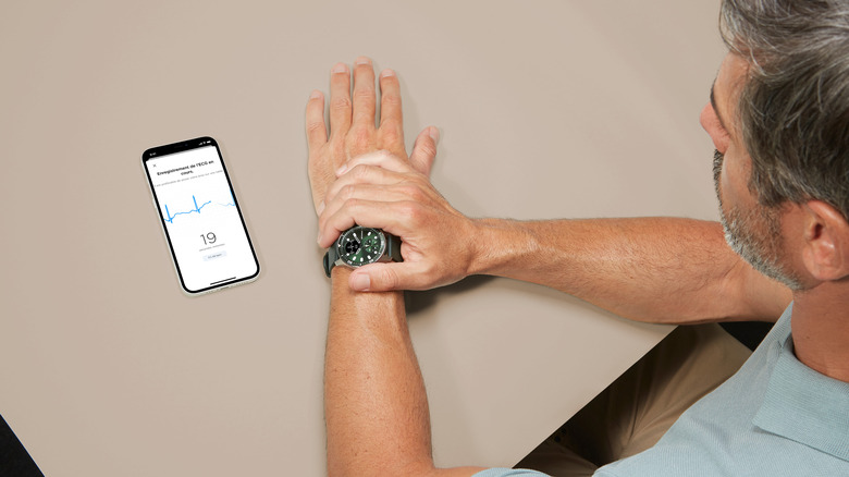Man Withings ScanWatch Horizon ECG