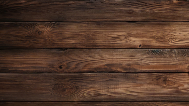 Close up of oak wood planks