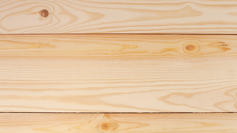 Close up of pine wood boards