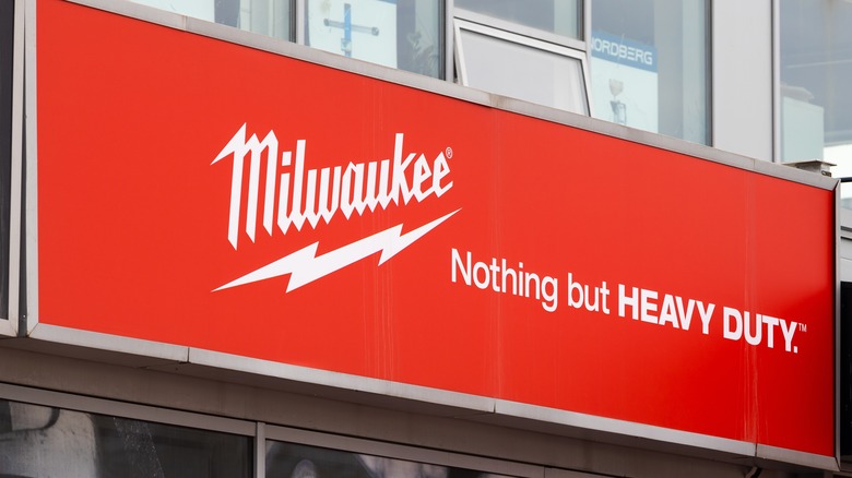 Milwaukee tools signboard