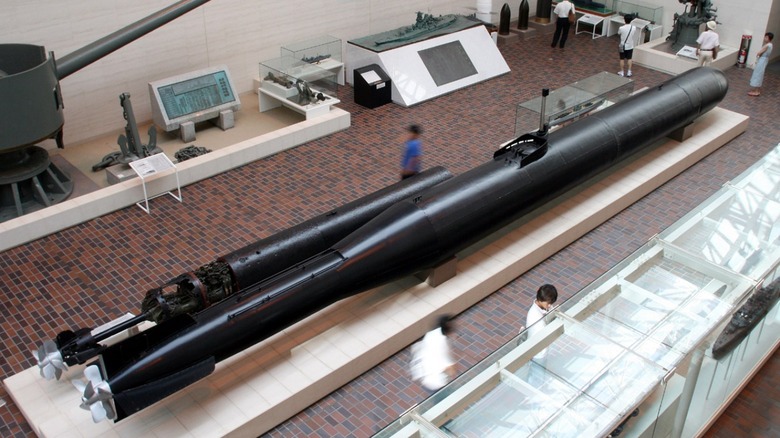 Kaiten torpedo on display in a museum