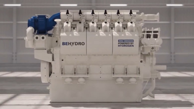 A rendering of a BeDydro hydrogen engine.