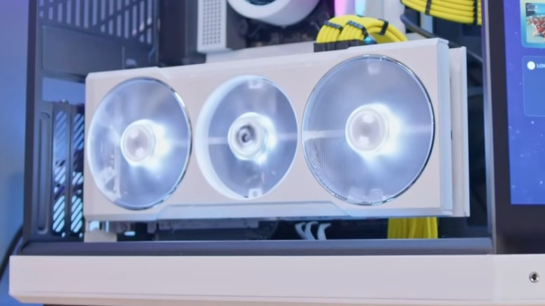 A computer with a visible graphics card.