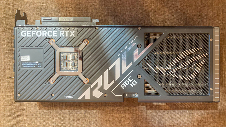 Rear view of a normal ROG STRIX RTX 4090
