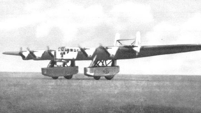 Kalinin K-7 bomber on the runway