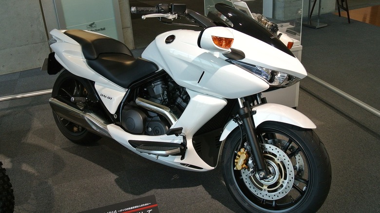 White Honda DN-01 on display