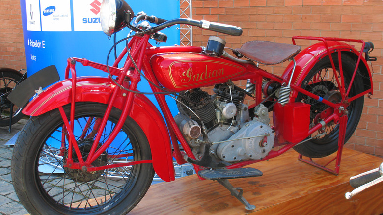 Red Indian Scout 101 on display at museum