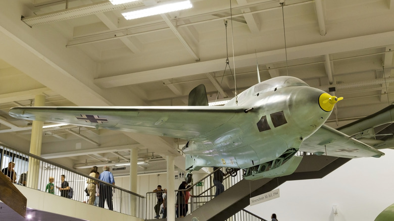 Me 163 Komet hanging in museum