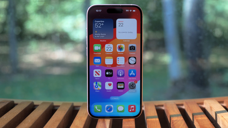 iPhone 15 on a table