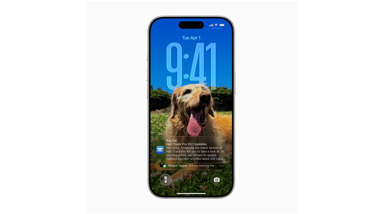 New lock screen clock and transparency elements