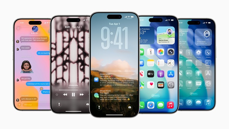 Apple's refreshed UI design showing the refreshed Apple Messages app