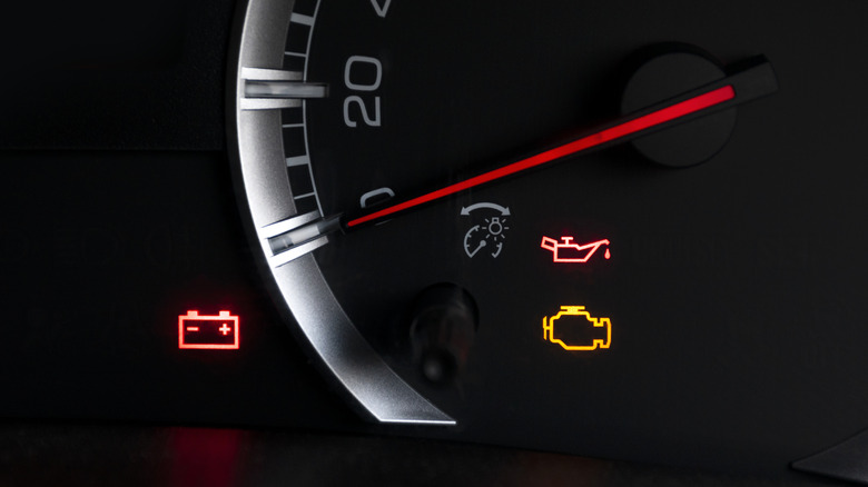 oil light on dashboard